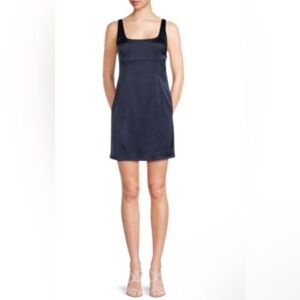 RD Style Baria Bustier Mini Satin Dress Navy Small